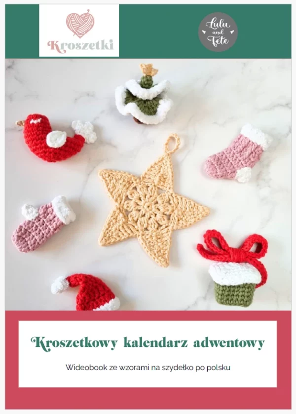 ozdoby na choinkę na szydełku, dekoracje świąteczne szydełkowe, zimowe wzory na choinkę