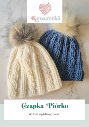 Czapka Piórko - wideowzór na szydełko (wzór + filmy + diagram)