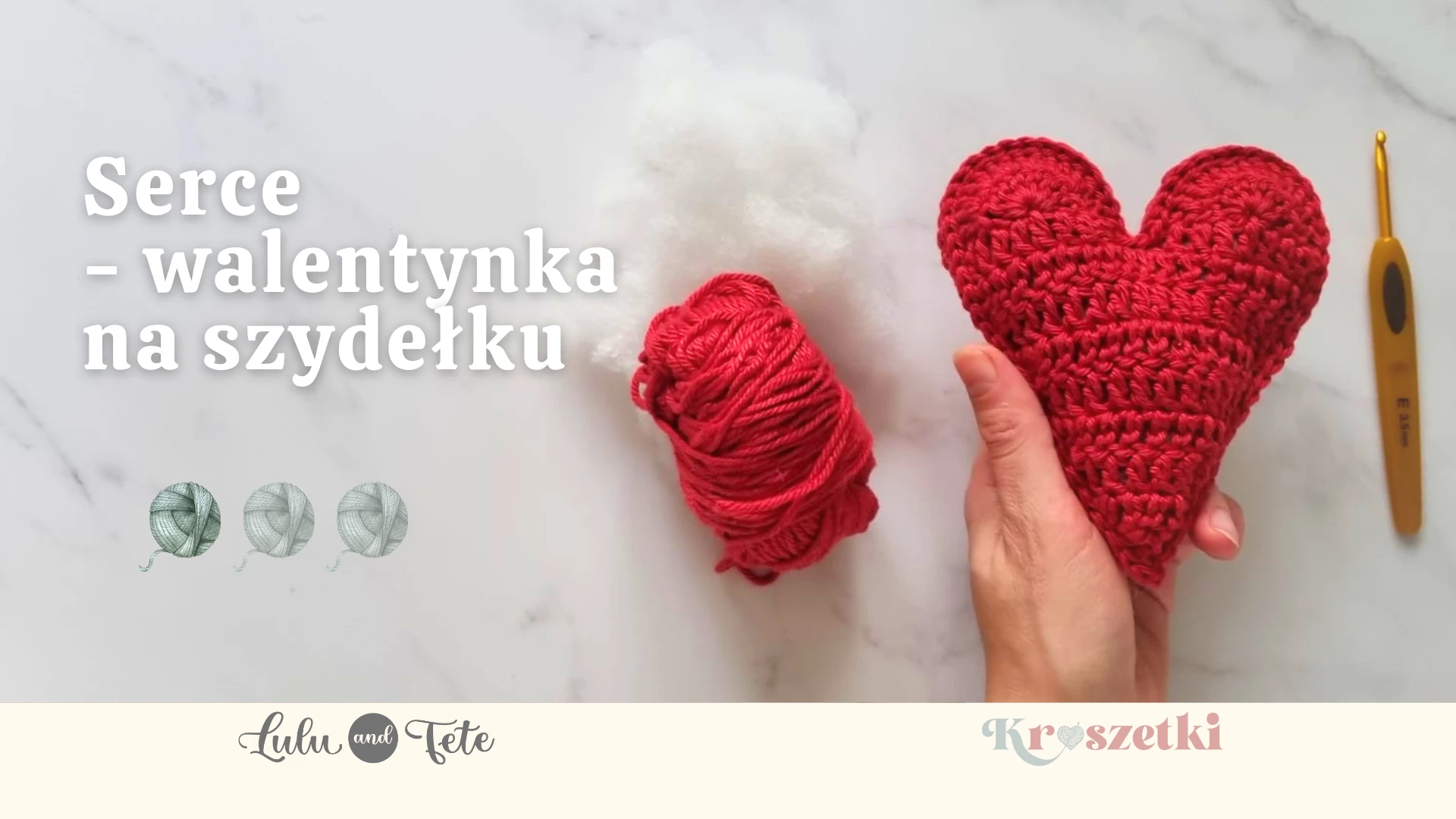 Jak zrobić duże serce na szydełku, szydełkową walentynkę