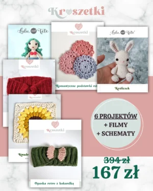 Pakiet Superszydełko od Zera - kursy 2024 i 2025, 6 projektów z filmami