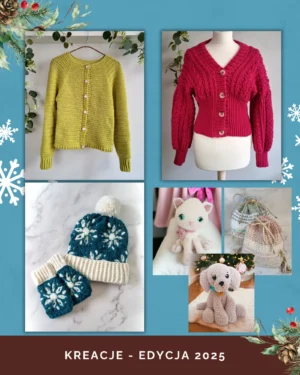 Kursy Poziom 1+, 2+, 3+: Śnieżynki, Kardigan, Szydełko jak Druty [Kreacje 2025]