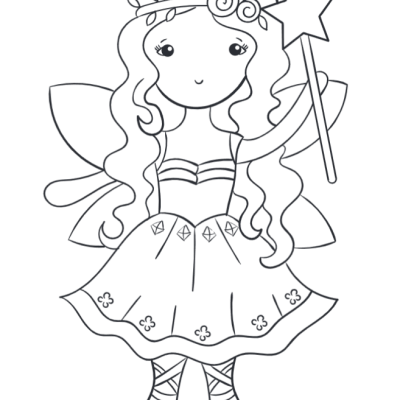 Kolorowanka z wróżką - postaci z książki Szydełkowe Lale